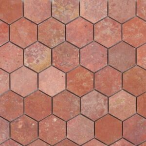 Rose-trav Hexagonal Honed Marble