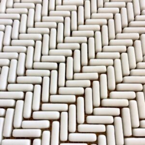 White Matt Miniture Herringbone