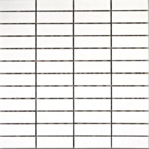 White Matt Stacked Mosaic Tile