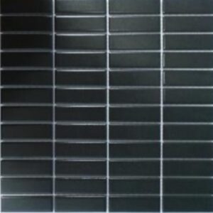 Black Matt Stacked Mosaic Tile