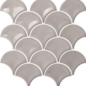Dove-grey Gloss Concave Fishscale