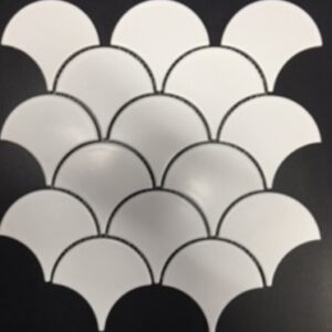 White Matt Fishscale Mosaic