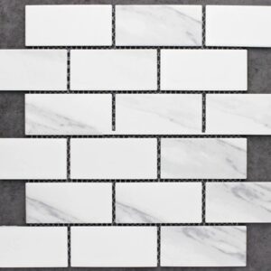 Carrara Brickbond Porcelain Mosaic Tile