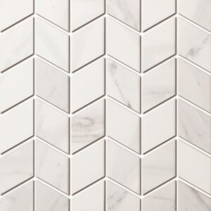 Carrara Look Matt Rhombus Porcelain Mosaic