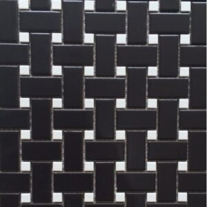 Black-white Mosaic Basketweave