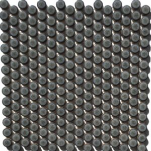 Charcoal Grey Framed Gloss Penny Round