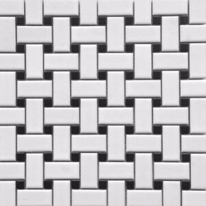 White- Black- Dot Matt Basketweave-neo
