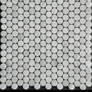 Carrara Honed Penny Round Marble