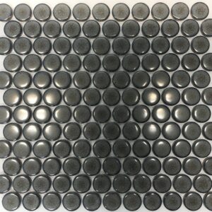 Grey Rustic Gloss Jumbo Penny Round