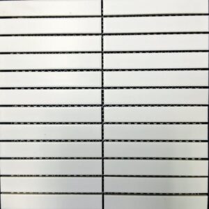 White Matt Stacked Finger Mosaic Tile