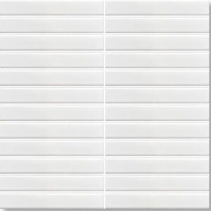 Blanco White Gloss Finger Village Mosaic Porcelain Tile