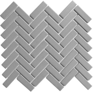 Dove-grey Gloss Herringbone Village