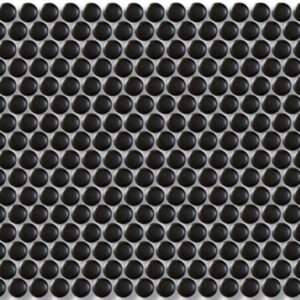Nero Black Matt Pennyround Village Mosaic