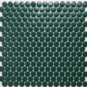 Dark-green Matt Penny Round