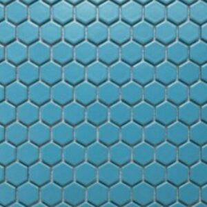 Mid-blue Matt Hexagonal