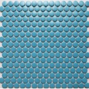 Mid-blue Matt Penny Round