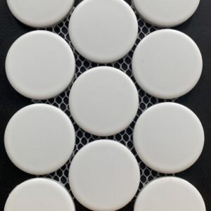 Bianco Matt Giant Penny Round