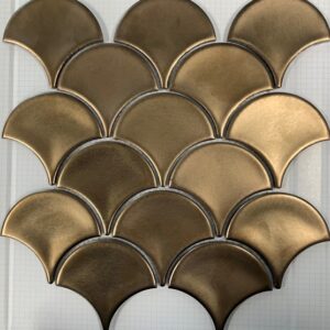 Bronze Matt Wavy Fishscale Mosaic