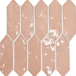 Coral Gloss Wavy Crayon Mosaic