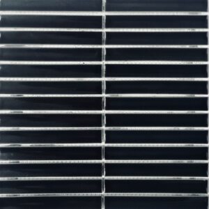 Smokey-blue Gloss Saggar Mosaic Tile