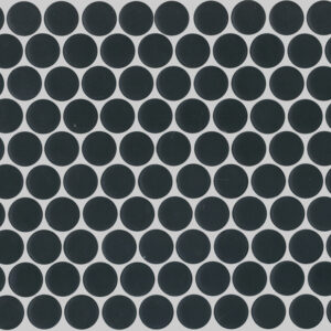 Black Satin Penny Round Mosaic