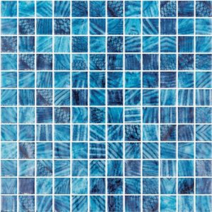 Blue Pattern Glass Mosaic Riviera Dot