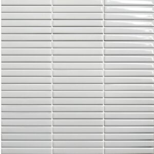 White Gloss Mini Finger Mosaic Tiles