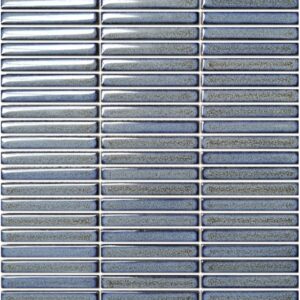 Blue-grey Gloss Mini Finger Mosaic Tile