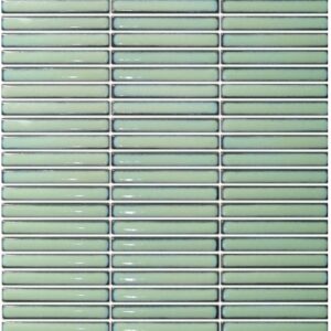 Sage-green Gloss Mini Finger Mosaic Tile