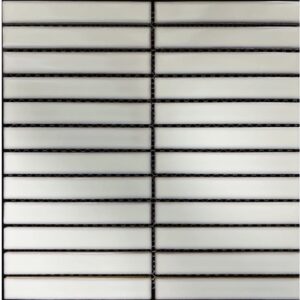 Off-white Gloss Stacked Finger Mosaic Tile