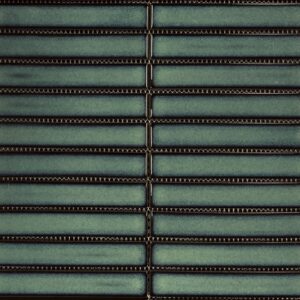 Forest-green Gloss Stacked Finger Mosaic Tile