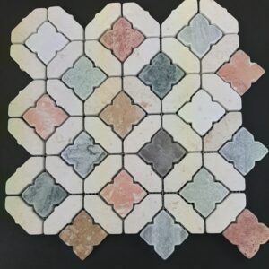 Malange Fleur Tumbled Marble Mosaic