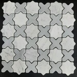 Bardiglio and Carrara Tumbled Lattice