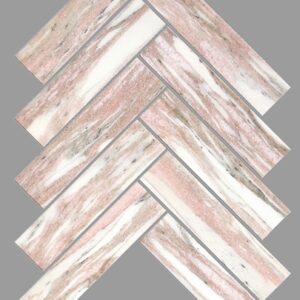 Norwegian Pink Honed Herringbone Geolux