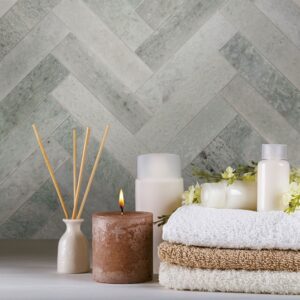 Ming Green Honed Herringbone Geolux