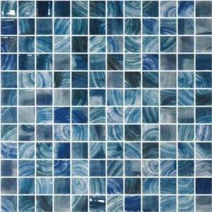 Blue-mix Wave Look Glass Mosaic Riviera Dm