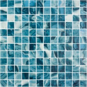 Aqua-blue-mix Glass Moasic Riviera Dot