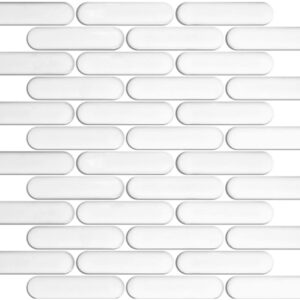 White Gloss Batton Finger Mosaics