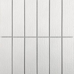 White Rattan Matt Stacked Mosaic