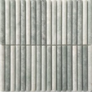 Ming Green Honed Marble Mini Flute Mosaic