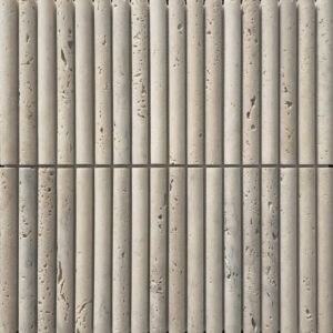 Travertine Honed Marble Mini Flute Mosaic