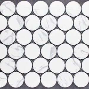 Carrara Matt Jumbo Penny Round