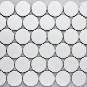 White Matt Jumbo Penny Round
