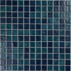 Lagoon Green Blue Mix Glass Mosaic Dm