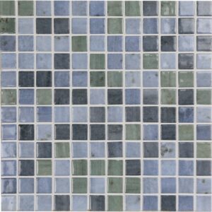 Native Blue Green Grey Mix Glass Mosaic Dm