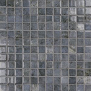 Hematite Grey Mix Gemma Glass Mosaic Dm