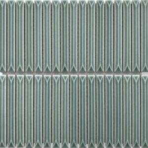 Mint Green Pyramid Gloss Finger Mosaic Tile