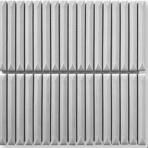 Ivory Pyramid Gloss Finger Mosaic Tile