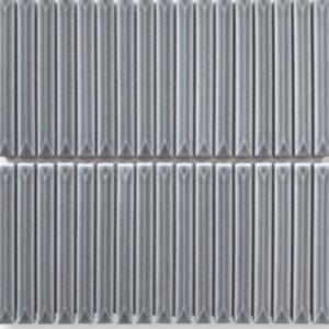 Dove Grey Pyramid Gloss Finger Mosaic Tile