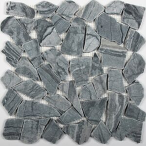 Delta Nero Tumbled Random Marble Mosaic